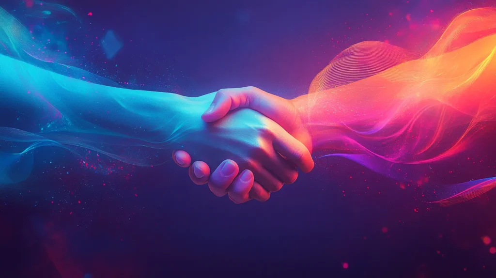 customer and company shaking hands loyaty brandit ms