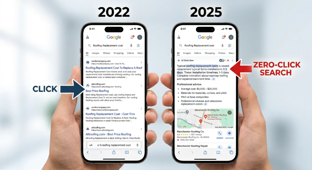 zero-click 2022 vs 2025