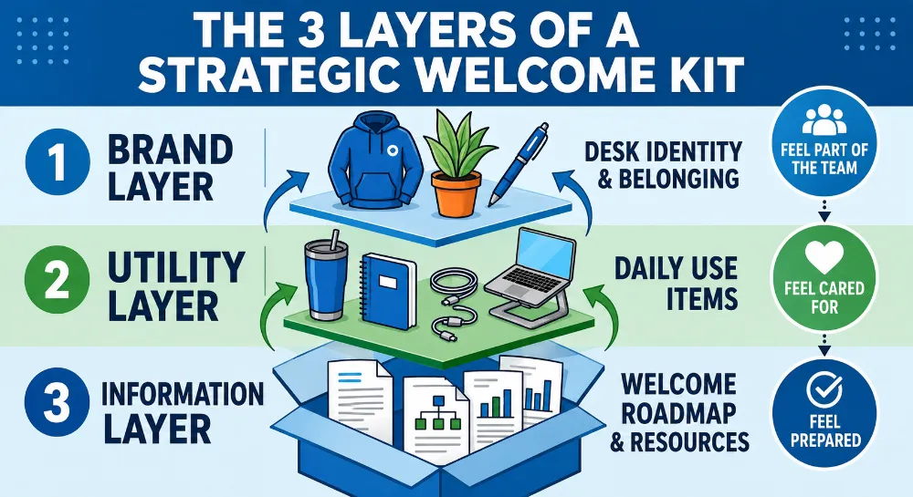 the 3 layers of welcome kits