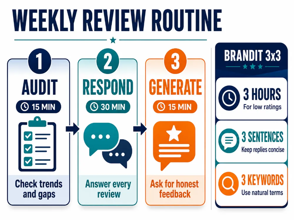 weekly google review routine