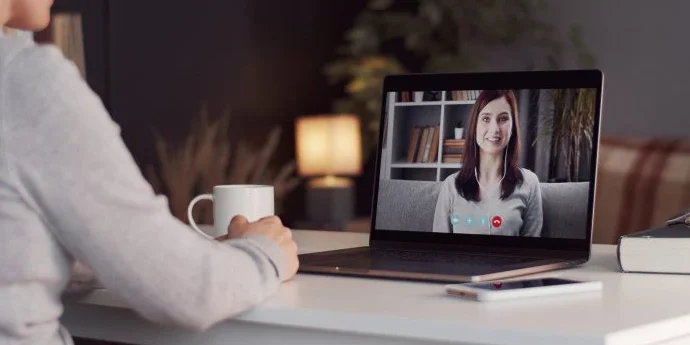 laptop with video testimonial