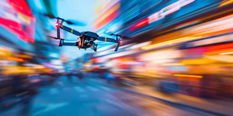 drone for marketing going down main street