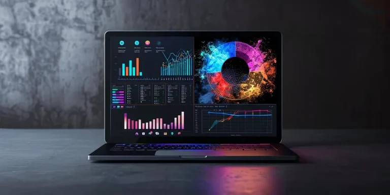 marketing KPI indicators on computer